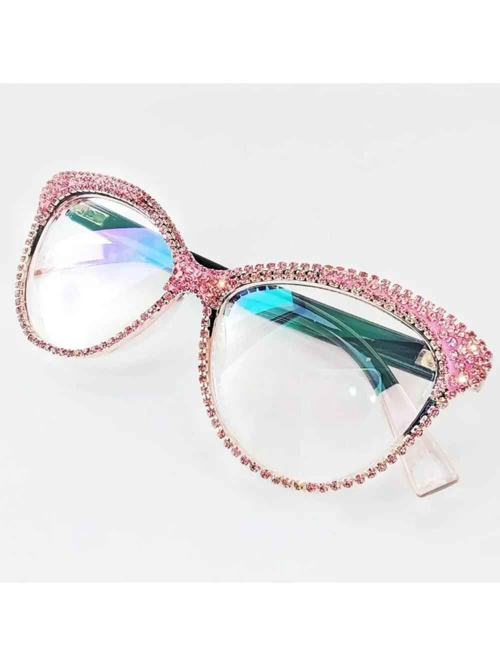 Chic Cat Eye Reading Glasses for Women, Bling Rhinestone Frame, Stylish Daily